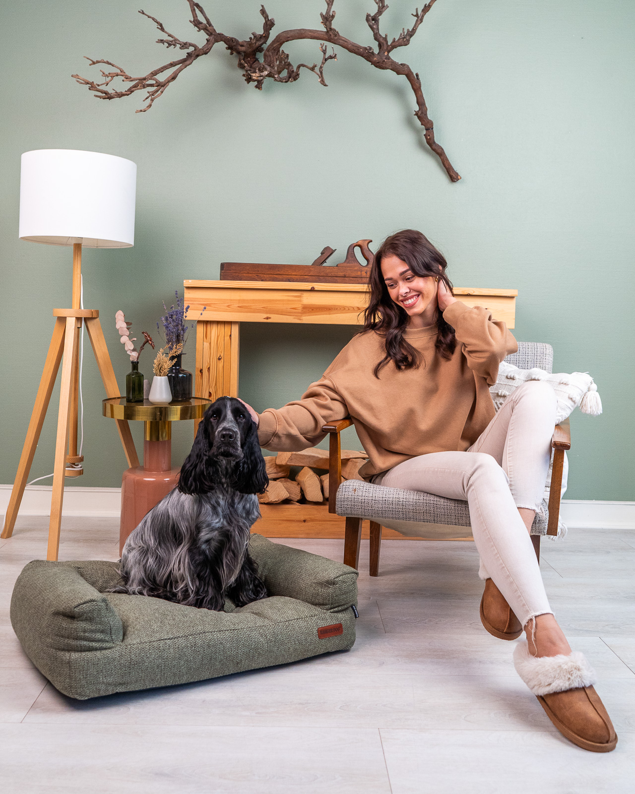 STUDIO kutyakanapé, zöld