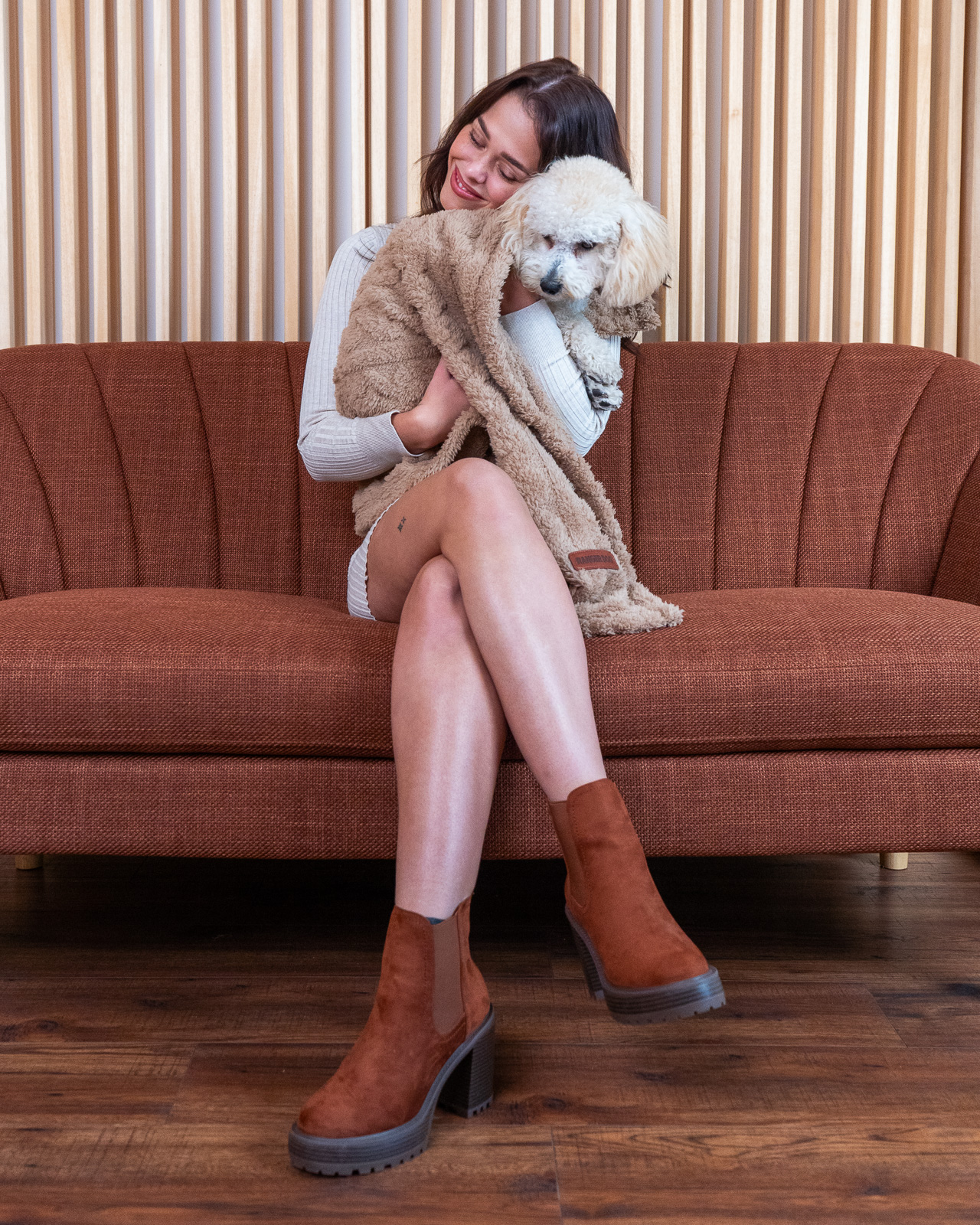 MOONLIGHT pihe-puha kutyatakaró, világosbarna