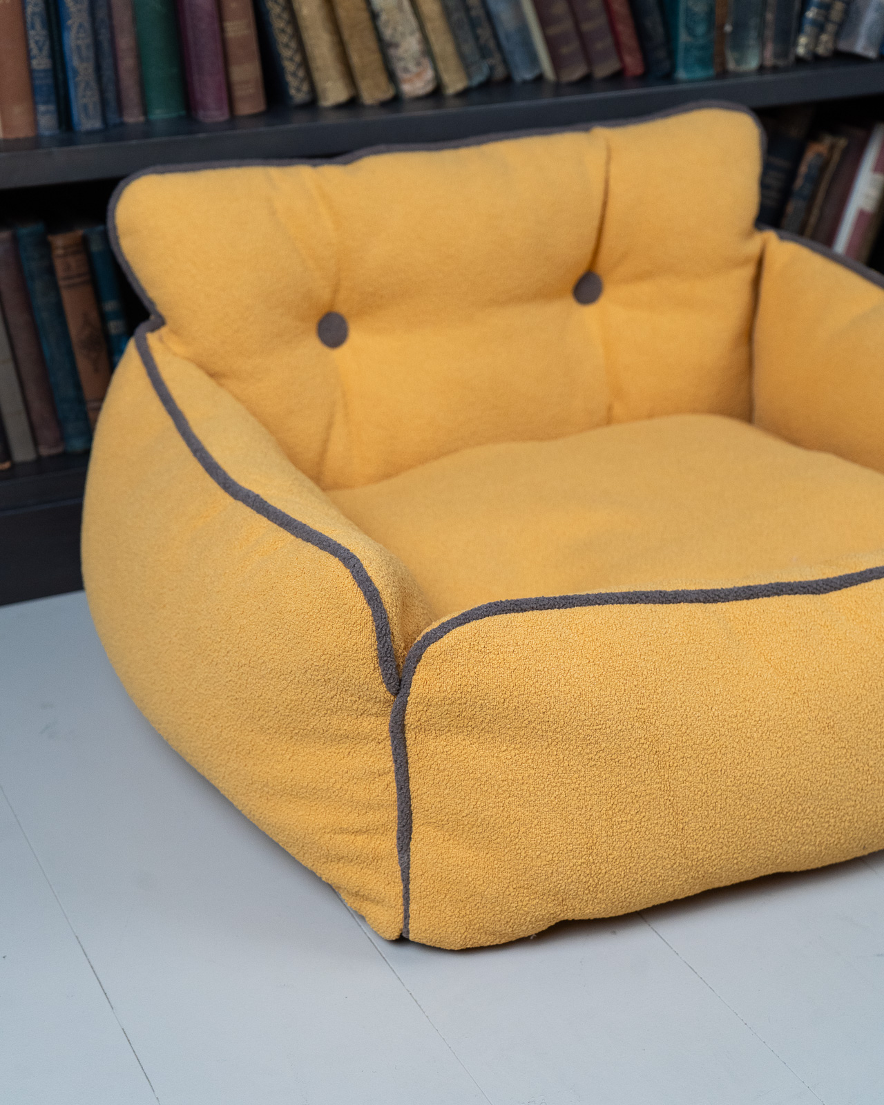 BOHEMIAN design kutyafotel, sárga