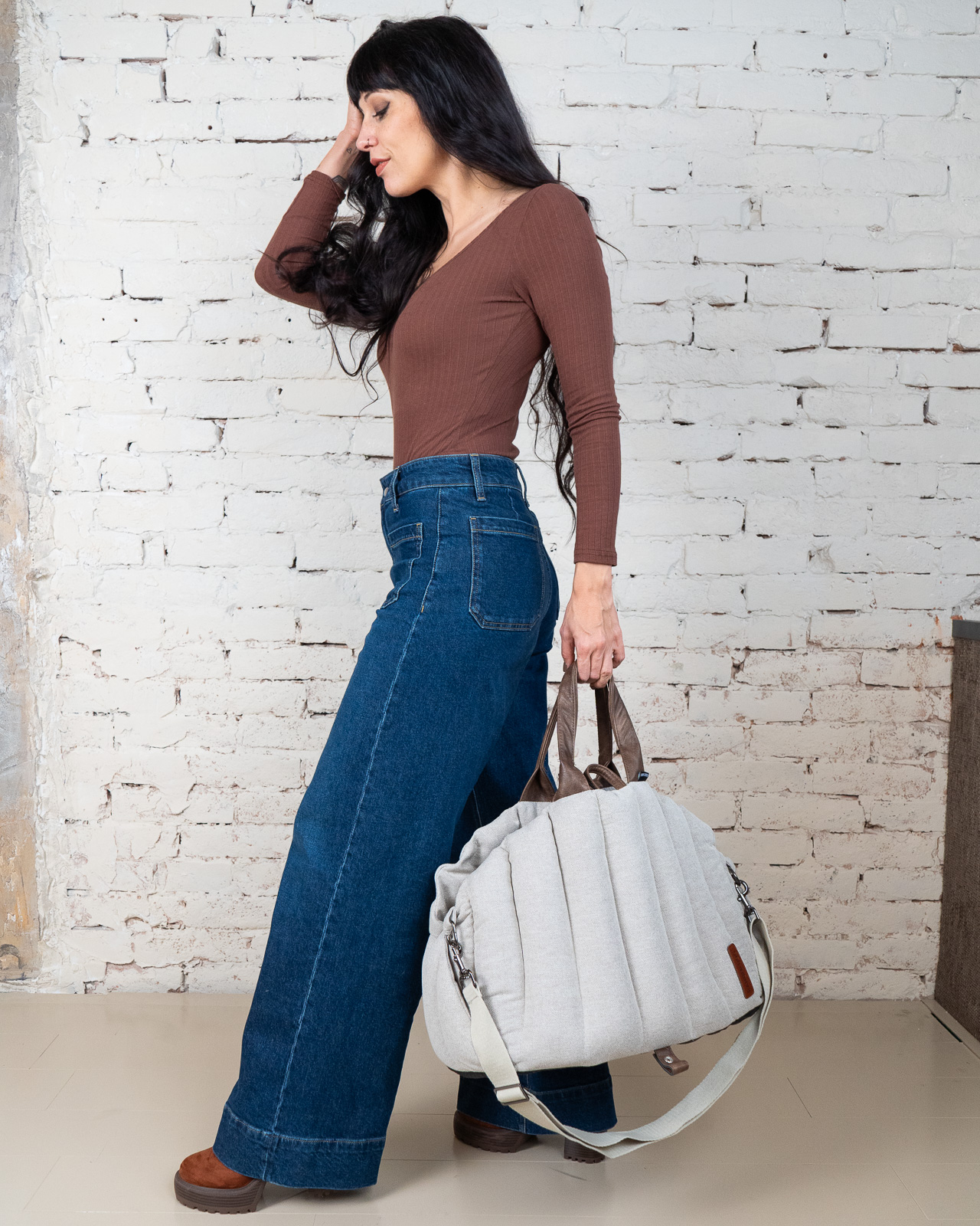 NEW YORK kutyahordozó táska, törtfehér