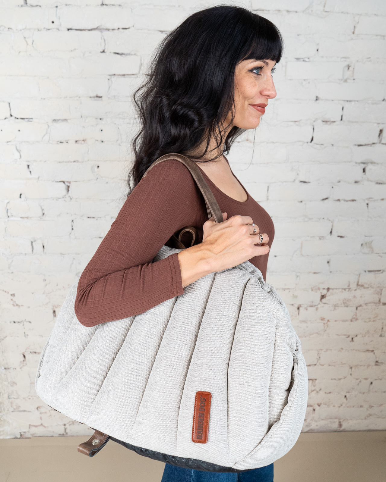 NEW YORK kutyahordozó táska, törtfehér