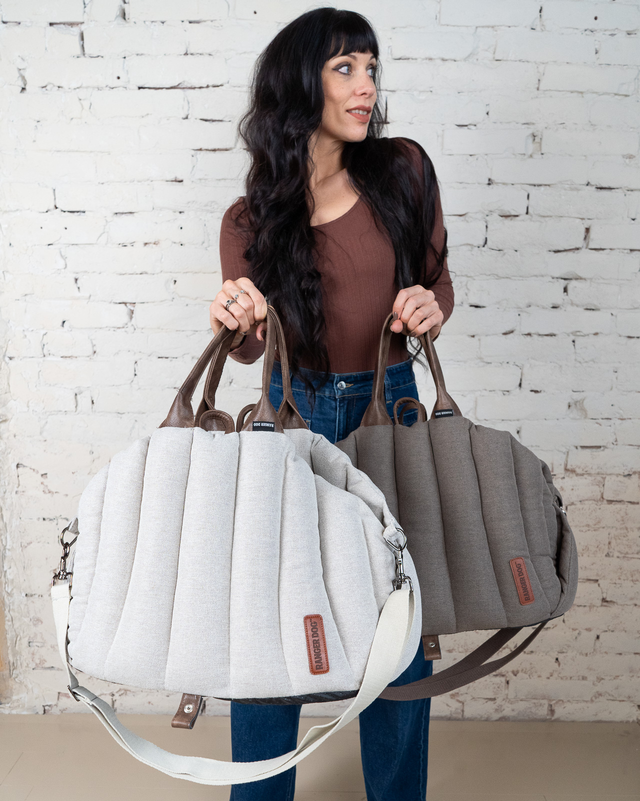 NEW YORK kutyahordozó táska, törtfehér