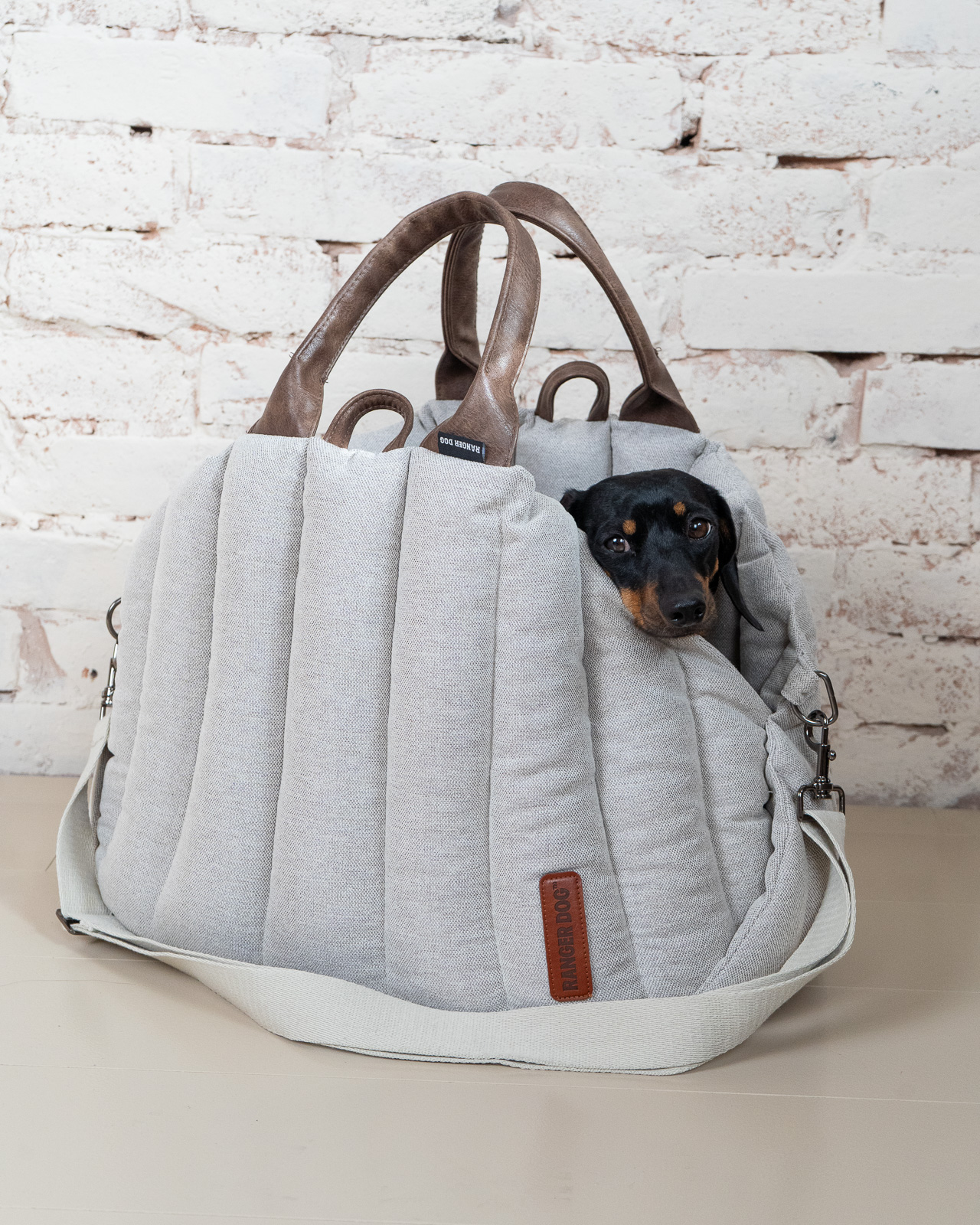 NEW YORK kutyahordozó táska, törtfehér